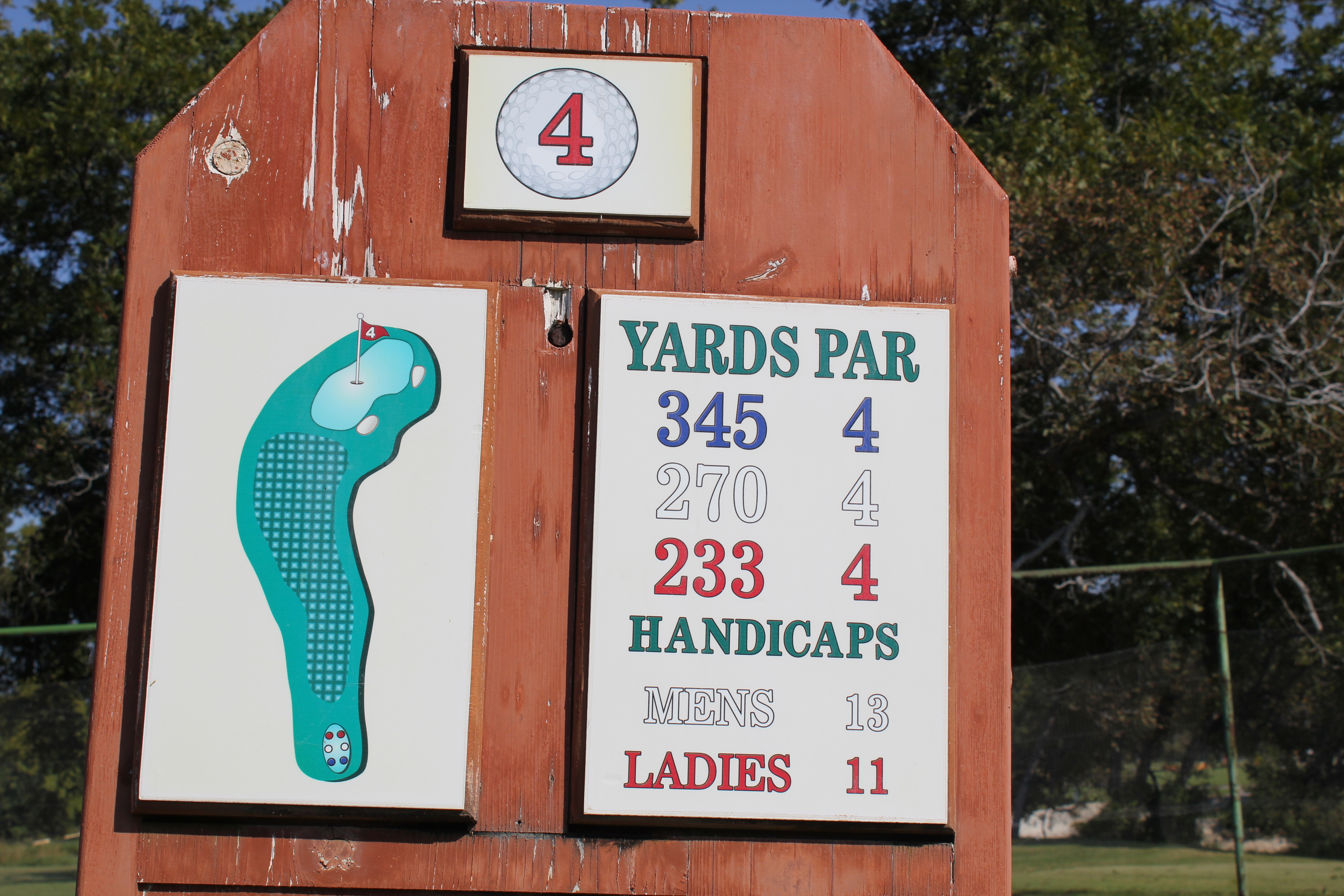 Hole 4 Sign